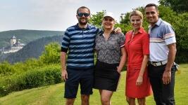 golfKarlštejnZleva Ondřej Lutovský, Nikola Buriánková, Jitka Kocurová, Roman Šebrle, zdroj Sportfilm, Jaroslav Ap